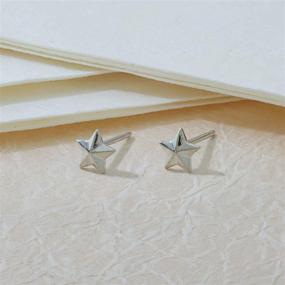 img 2 attached to ⭐ Sterling Silver Nautical Star Stud Earrings for Barn Jewelry