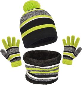 img 4 attached to 🧣 Stay Warm and Stylish with our Winter Beanie Thermal Fleece Toddler Boys' Accessories for Cold Weather