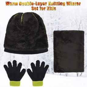 img 3 attached to 🧣 Stay Warm and Stylish with our Winter Beanie Thermal Fleece Toddler Boys' Accessories for Cold Weather