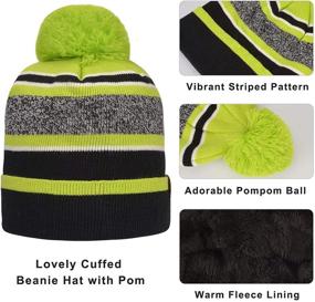 img 1 attached to 🧣 Stay Warm and Stylish with our Winter Beanie Thermal Fleece Toddler Boys' Accessories for Cold Weather