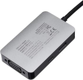 img 1 attached to 💻 Amazon Basics USB-C 3.1 Adapter: VGA, USB 3.0, USB-C Ports, 100W Power Delivery