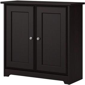 img 4 attached to 🔒 Cabot Small Storage Cabinet with Doors - Espresso Oak Finish