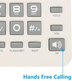 img 2 attached to 📞 Uvital Landline Telephone with LCD Display, Call Memory, Ring Melodies, Volume Control, Redial, Back Dial, Mute, Anti-Steal, PT Switch, DND, Speaker, Calculator, Hold on Music