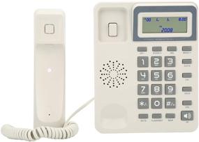 img 3 attached to 📞 Uvital Landline Telephone with LCD Display, Call Memory, Ring Melodies, Volume Control, Redial, Back Dial, Mute, Anti-Steal, PT Switch, DND, Speaker, Calculator, Hold on Music