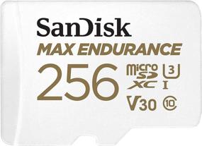 img 2 attached to 📷 SanDisk MAX Выносливая видеокарта 256 ГБ (2 шт.) - MicroSDXC карта для автомобильных видеорегистраторов и систем безопасности дома - Класс 10, пакет с считывателем карт памяти