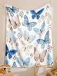 butterfly blanket flannel lightweight bedroom logo