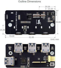 img 2 attached to 🔌 High-Speed PCIe to USB Adapter with 4X USB 3.2 Gen1 Ports for Raspberry Pi Compute Module 4 IO Board