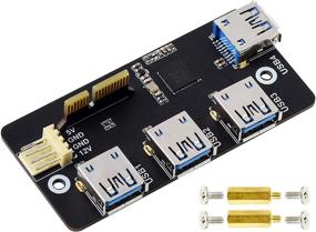 img 4 attached to 🔌 High-Speed PCIe to USB Adapter with 4X USB 3.2 Gen1 Ports for Raspberry Pi Compute Module 4 IO Board