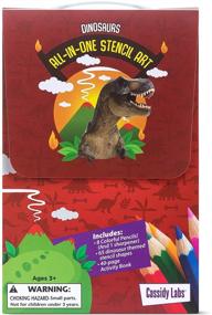 img 2 attached to 🦖 Dinosaur Stencil Drawing Kit with Carrying Case - Abundant Stencils for Kids, Colored Pencils, Activity Book, Sharpener Included…