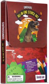 img 4 attached to 🦖 Dinosaur Stencil Drawing Kit with Carrying Case - Abundant Stencils for Kids, Colored Pencils, Activity Book, Sharpener Included…