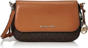 img 4 attached to 👜 Стильная и вместительная: Женская кожаная сумочка через плечо Michael Kors Bedford Legacy Logo ванильного/желудяющего цвета