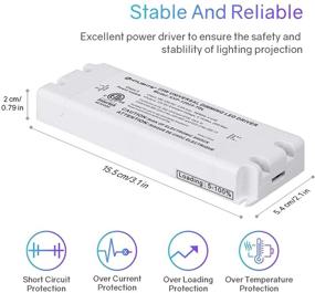 img 3 attached to HitLights 25W Dimmable LED Driver, 110V AC-12V DC Transformer Compatible with Lutron&amp;Leviton for LED Strip Lights, Constant Voltage LED Products (Includes Removable AC Cord)