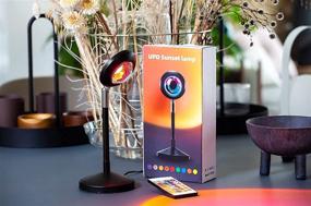 img 2 attached to 🌅 Sunset Lamp Projection Sunset Light, 16 x RGB Color with Remote Control, Romantic Sun & Rainbow Visual Effects, UFO Shape LED Night Lights for TikTok, Photography, Bedroom, Living Room Decor - by Needhaves.