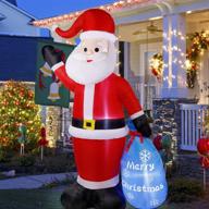 🎅 6ft christmas inflatables: santa claus blow up yard decor for indoor and outdoor festive decorations logo