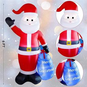 img 3 attached to 🎅 6ft Christmas Inflatables: Santa Claus Blow Up Yard Decor for Indoor and Outdoor Festive Decorations