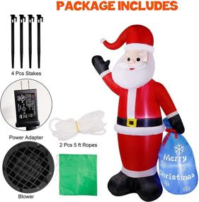 img 2 attached to 🎅 6ft Christmas Inflatables: Santa Claus Blow Up Yard Decor for Indoor and Outdoor Festive Decorations