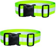 🏃 dashglow reflective glow belt safety gear - 2-6 pack - for running, cycling, walking, marathon, military logo