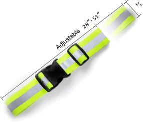 img 3 attached to 🏃 DASHGLOW Reflective Glow Belt Safety Gear - 2-6 Pack - For Running, Cycling, Walking, Marathon, Military