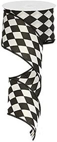 img 1 attached to Black Harlequin Ribbon Crisp White