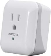 ✨ monoprice power & surge - white, 1 outlet surge protector with end of service alarm: 900 joules, 15a/125v/1875w for enhanced protection and alerts logo