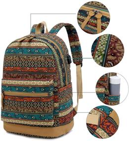 img 1 attached to 🎒 Stylish and Practical: Bohemian Waterproof Laptop Backpack with USB Charging Port