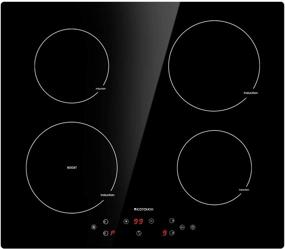 img 4 attached to 🔥 24 inch Induction Cooktop, ECOTOUCH Electric Built-in Stove Top with 4 Burners, 240V, Timer, 9 Power Settings and Booster - IC640B