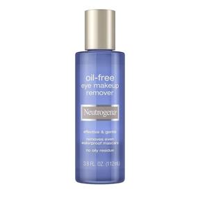 img 4 attached to Neutrogena Oil-Free Liquid Eye Makeup Remover, Non-Greasy & Gentle Solution with Aloe & Cucumber Extract, 3.8 fl. oz