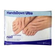 🏻 graham hands down ultra plastic-backed nail care towels: 50 count - the ultimate solution logo