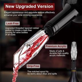 img 2 attached to 🍷 Wine Aerator Pourer - Best Gifts for Men - Dad, Christmas Stocking Stuffers, Unique Gift Ideas, Birthday for Wine Lover Boyfriend, Husband, Grandpa - Great Presents