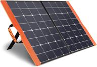 high-efficiency 100w portable solar panel, sunpower cell foldable solar charger with usb outputs 🌞 – ideal for charging laptops, iphones, solar generators power stations. perfect for outdoor camping, travel. logo