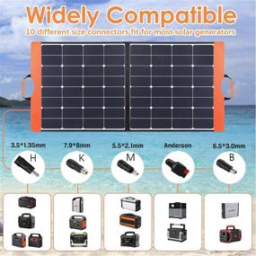 img 2 attached to High-efficiency 100W Portable Solar Panel, Sunpower Cell Foldable Solar Charger with USB Outputs 🌞 – Ideal for Charging Laptops, iPhones, Solar Generators Power Stations. Perfect for Outdoor Camping, Travel.