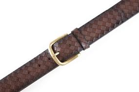 img 2 attached to 👔 Large Regular Men's Accessories: Classic Stitched Belts for Optimal Style