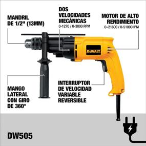 img 3 attached to 🔨 DEWALT DW505 Hammer Drill with Variable Speed and Reverse Functionality