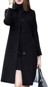 img 4 attached to 🧥 Chouyatou Women's Elegant Double-Breasted Overcoat - 2XL Size | Clothing and Outerwear: Coats, Jackets & Vests