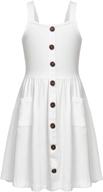👗 arshiner girls' clothing: stylish casual cotton dresses with button pockets logo