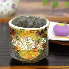 img 4 attached to 🌸 KUTANI Japanese Yunomi with Gold Flower Design