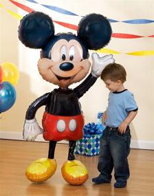 img 1 attached to 🎈 Mickey Mouse 52" Jumbo Foil Mylar Birthday Balloon - Airwalker Design