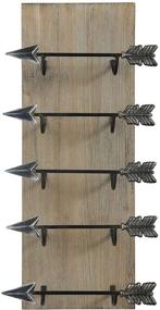 img 3 attached to Wood and Metal Wall 🍷 Wine Rack with Arrows by Creative Co-Op