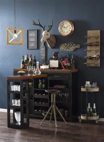 img 2 attached to Wood and Metal Wall 🍷 Wine Rack with Arrows by Creative Co-Op