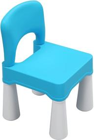 img 3 attached to 🪑 Durable and Lightweight Blue Plastic Kids Chair, Ideal for Boys and Girls Aged 2+, Suitable for Indoor or Outdoor Use, Seat Height 9.3 inches