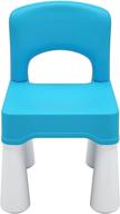 🪑 durable and lightweight blue plastic kids chair, ideal for boys and girls aged 2+, suitable for indoor or outdoor use, seat height 9.3 inches logo