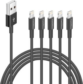 img 4 attached to FEEL2NICE 5 Pack 10Ft Charger Cord For Long 10 Foot IPhone Charging Cable/Data Sync Fast IPhone USB Charging Cable Cord Compatible With IPhone X Case/8/8 Plus/7/7 Plus/6/6S Plus/5S/5 Industrial Electrical