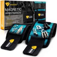 🔧 wizsla set of 2 magnetic wristbands: the perfect tool gift for diy enthusiasts, handymen, and women – keeps screws, nails, and drill bits at your fingertips! logo