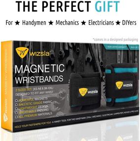 img 3 attached to 🔧 Wizsla Set of 2 Magnetic Wristbands: The Perfect Tool Gift for DIY Enthusiasts, Handymen, and Women – Keeps Screws, Nails, and Drill Bits at Your Fingertips!