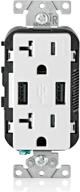 ⚡ leviton t5832 w charger tamper resistant receptacle: efficient power solution for all devices логотип