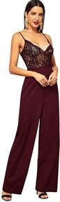 img 2 attached to MAKEMECHIC Womens Casual Sleeve Jumpsuit Women's Clothing in Jumpsuits, Rompers & Overalls