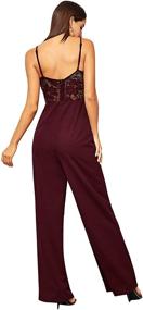 img 3 attached to MAKEMECHIC Womens Casual Sleeve Jumpsuit Women's Clothing in Jumpsuits, Rompers & Overalls