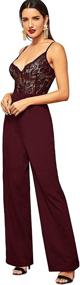 img 1 attached to MAKEMECHIC Womens Casual Sleeve Jumpsuit Women's Clothing in Jumpsuits, Rompers & Overalls