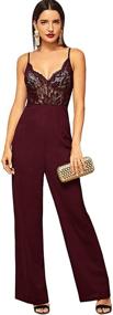 img 4 attached to MAKEMECHIC Womens Casual Sleeve Jumpsuit Women's Clothing in Jumpsuits, Rompers & Overalls