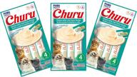 🐱 inaba churu lickable purée natural cat treats - chicken with crab flavor recipe, 12 tubes логотип